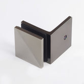 FORGE SHOWER SCREEN SQUARE BRACKET - GLASS TO WALL - 90 Degrees - POLISHED GUNMETAL